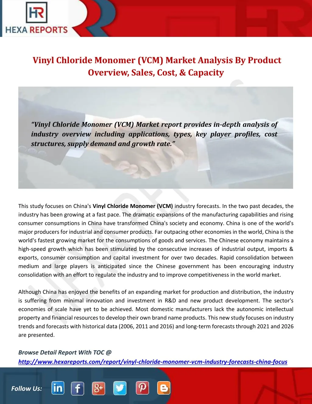 vinyl chloride monomer vcm market analysis