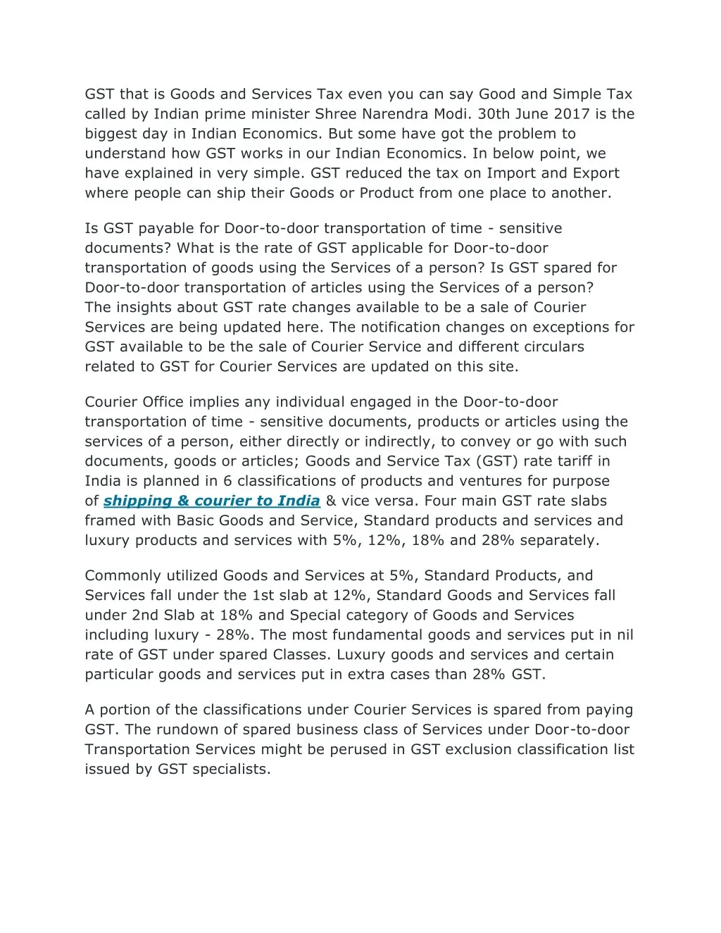 gst that is goods and services tax even