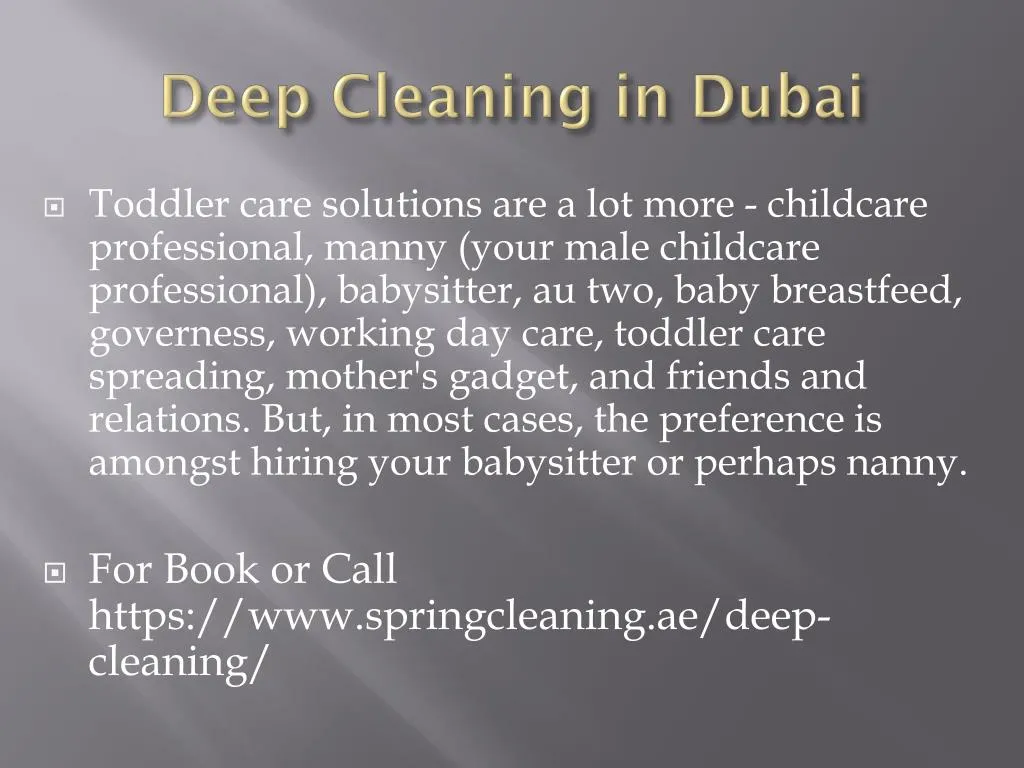 deep cleaning in dubai