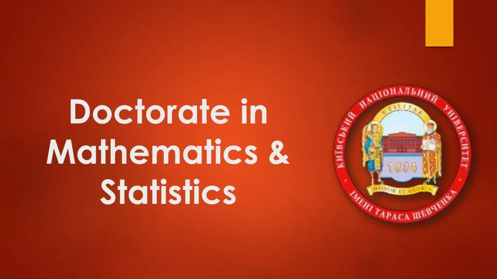 doctorate in mathematics statistics
