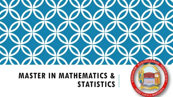 Master in Mathematics & Statistics