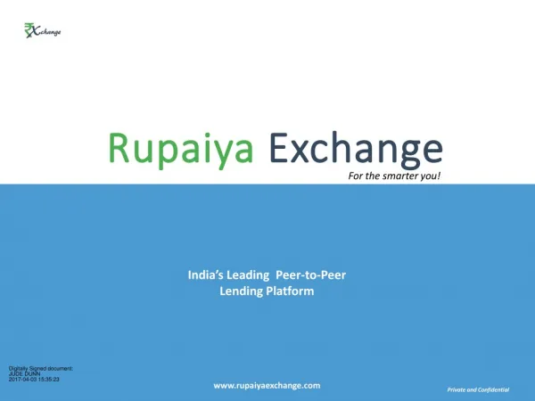 Rupaiya Exchange: Peer to Peer Lending in India | P2P Loans