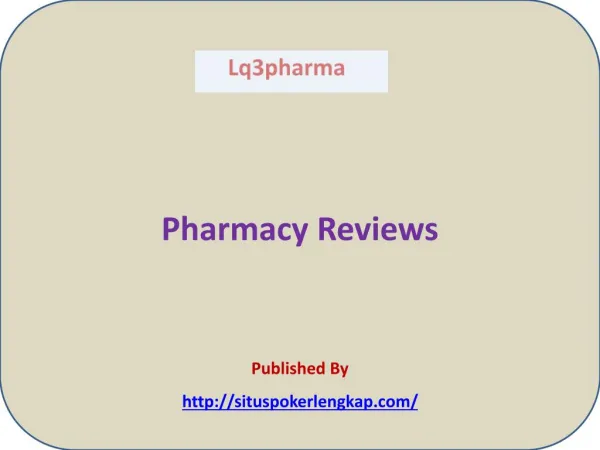 Pharmacy Reviews