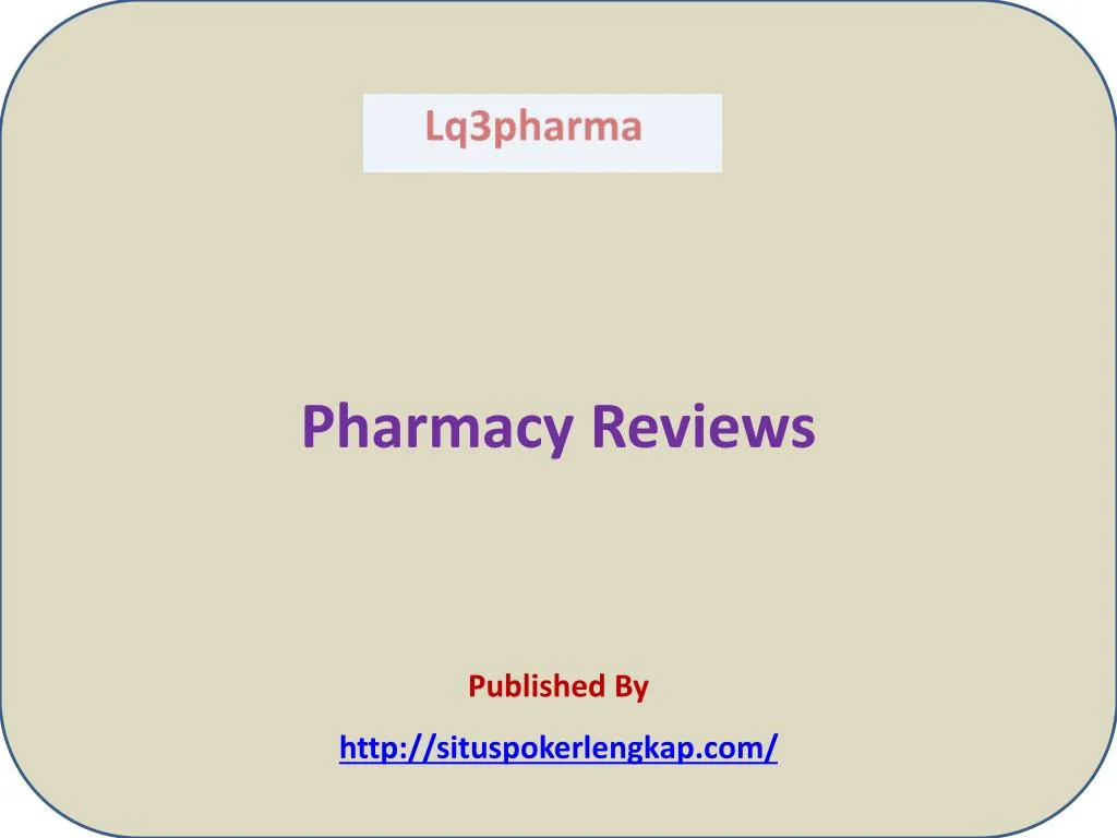 pharmacy reviews published by http situspokerlengkap com