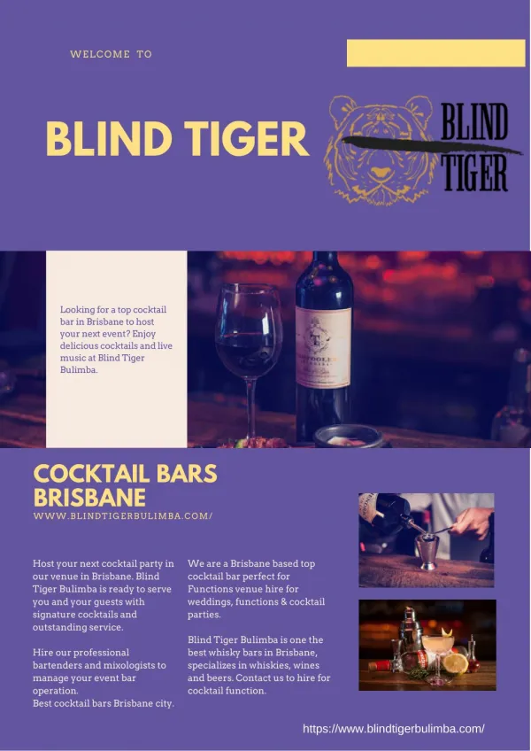 Cocktail Bars Brisbane