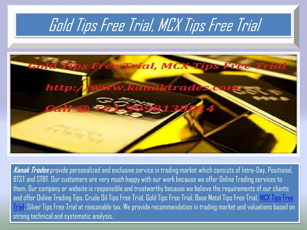 gold tips free trial mcx tips free trial