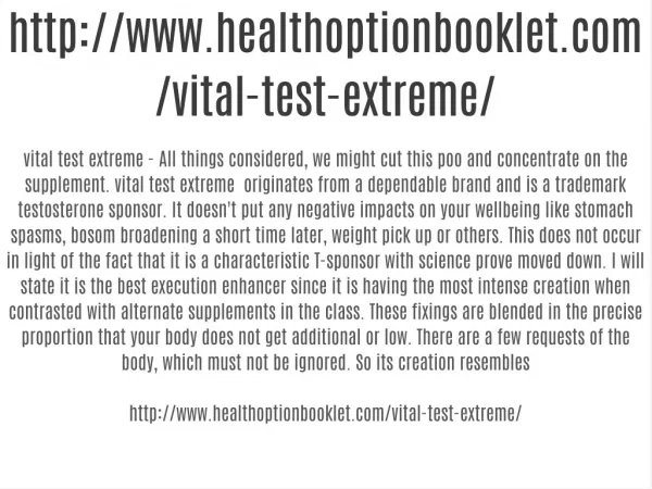 http://www.healthoptionbooklet.com/vital-test-extreme/