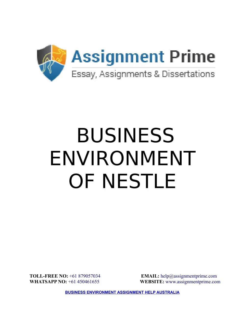 business environment of nestle