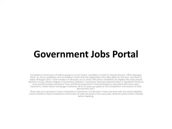 government jobs portal