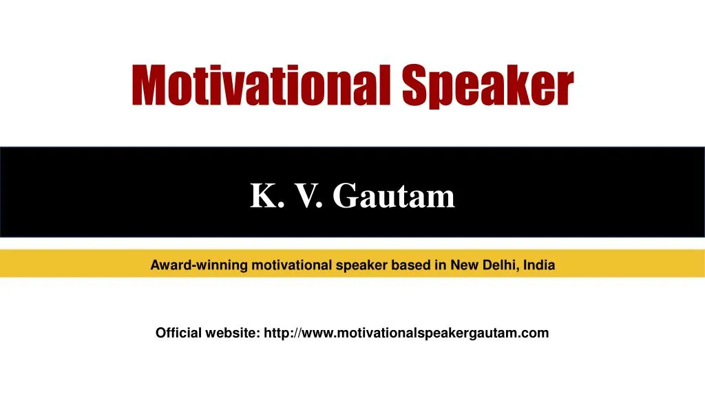 motivational speaker