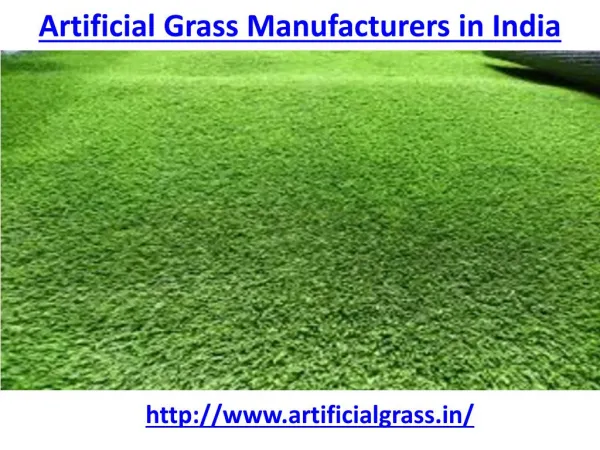 Who is the best artificial grass manufacturers in India