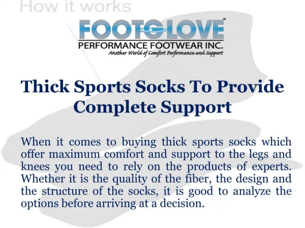 Complete Support Thick Sports Socks