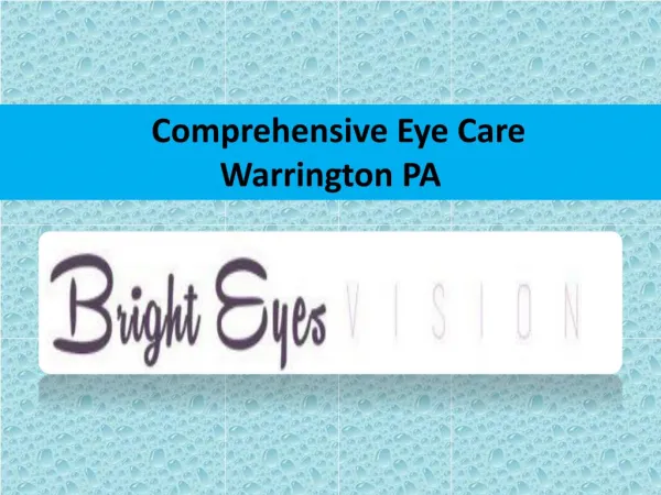 Comprehensive Eye care Warrington PA