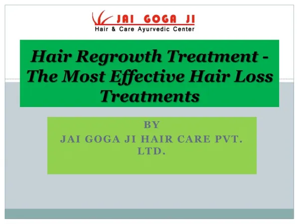 Ayurvedic Medicine for Best hair loss treatment