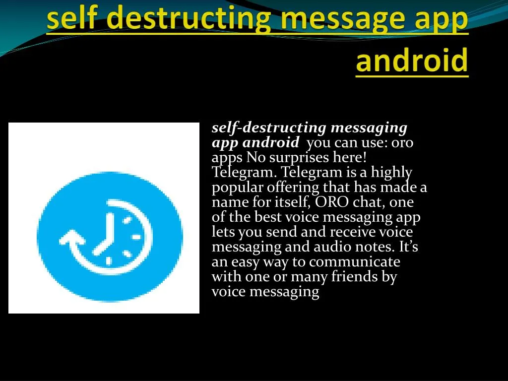 self destructing message app android