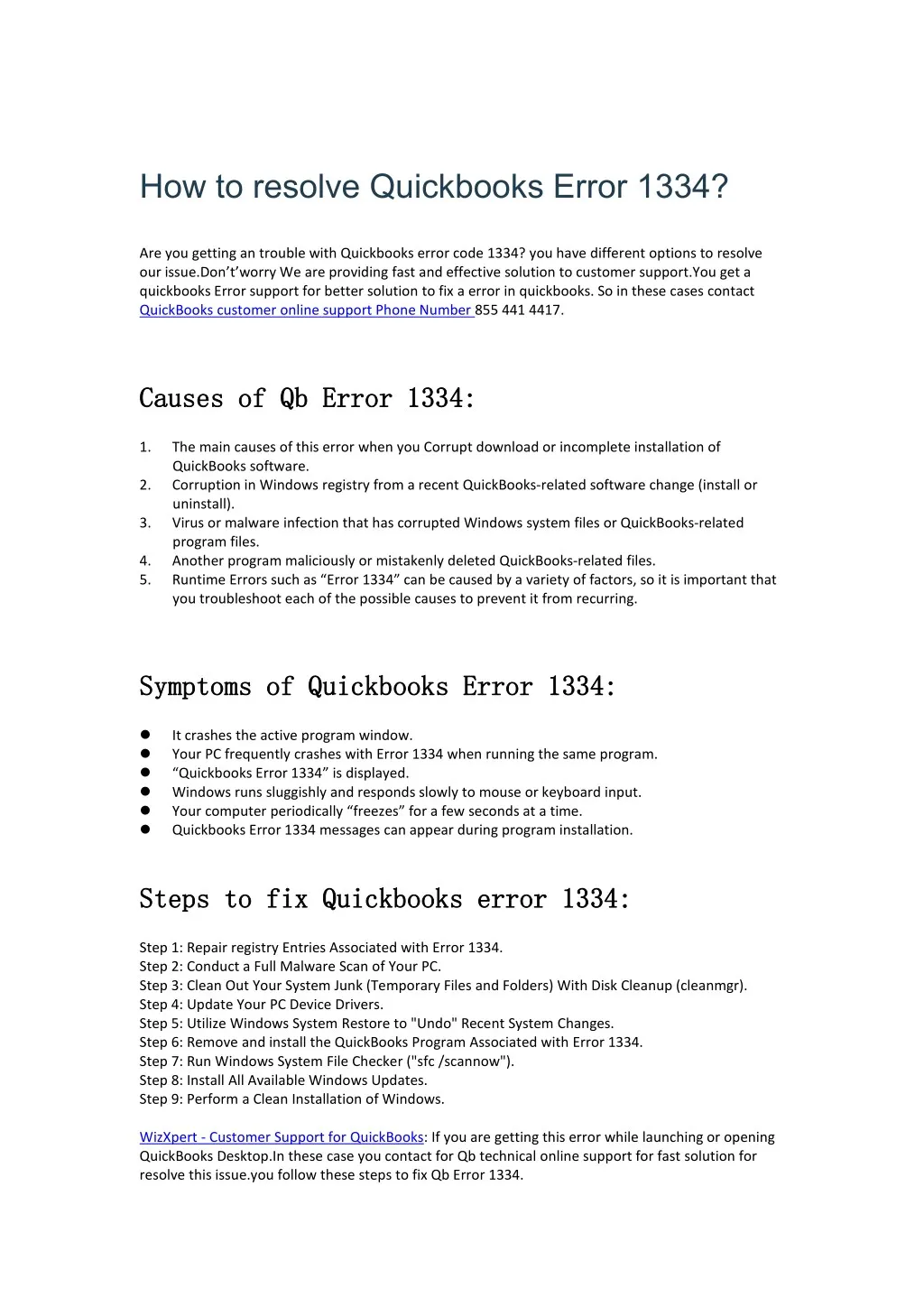 how to resolve quickbooks error 1334
