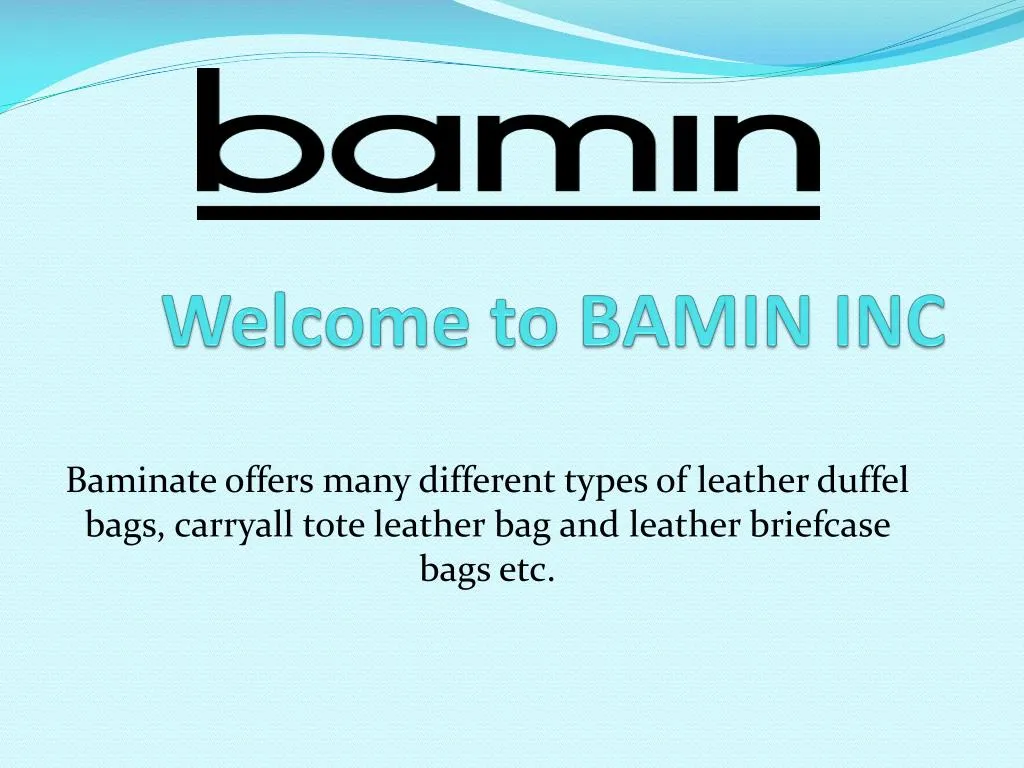 welcome to bamin inc