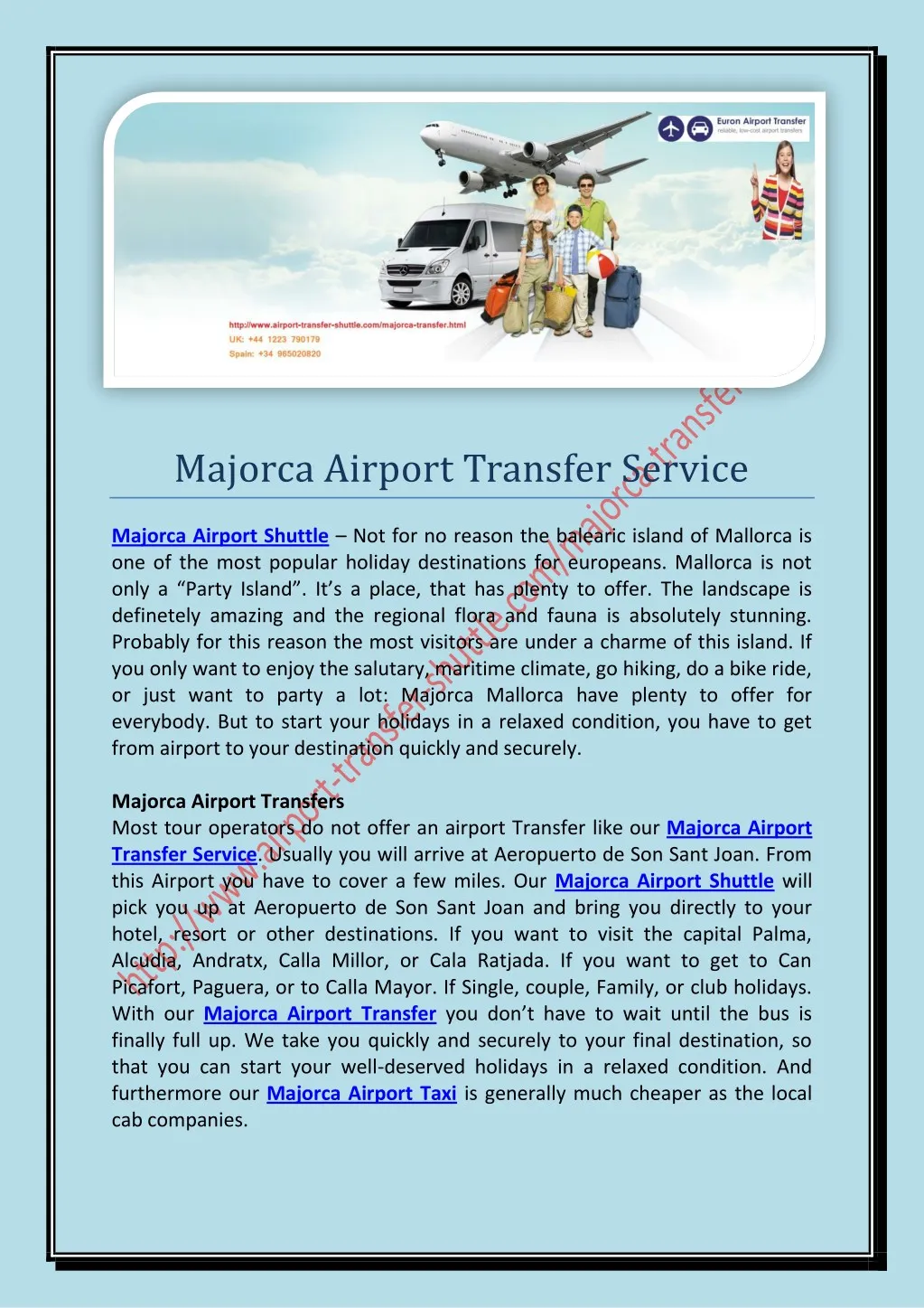 majorca airport transfer service