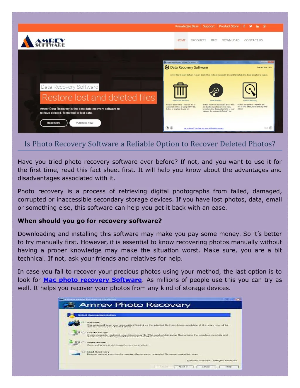 is photo recovery software a reliable option