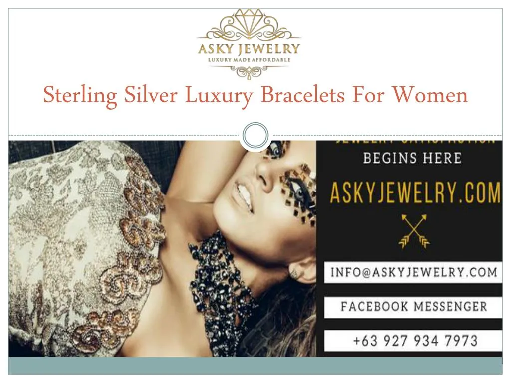 sterling silver luxury bracelets for women