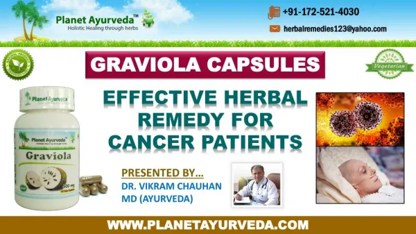 Graviola Capsules (Soursop) - Effective Herbal Remedy for Cancer Patients