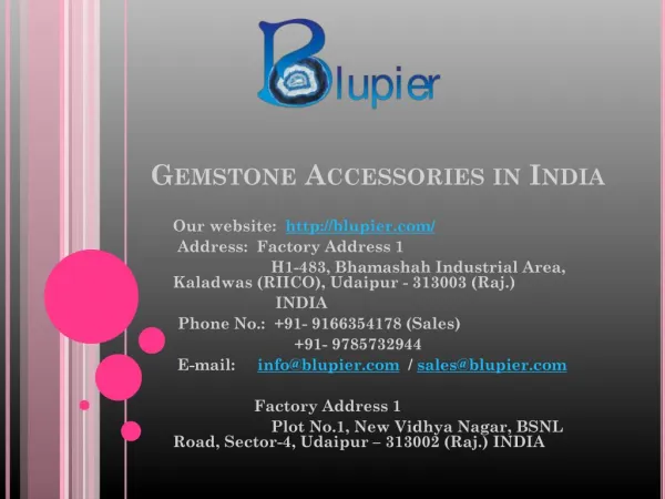 Gemstone Accessories in India