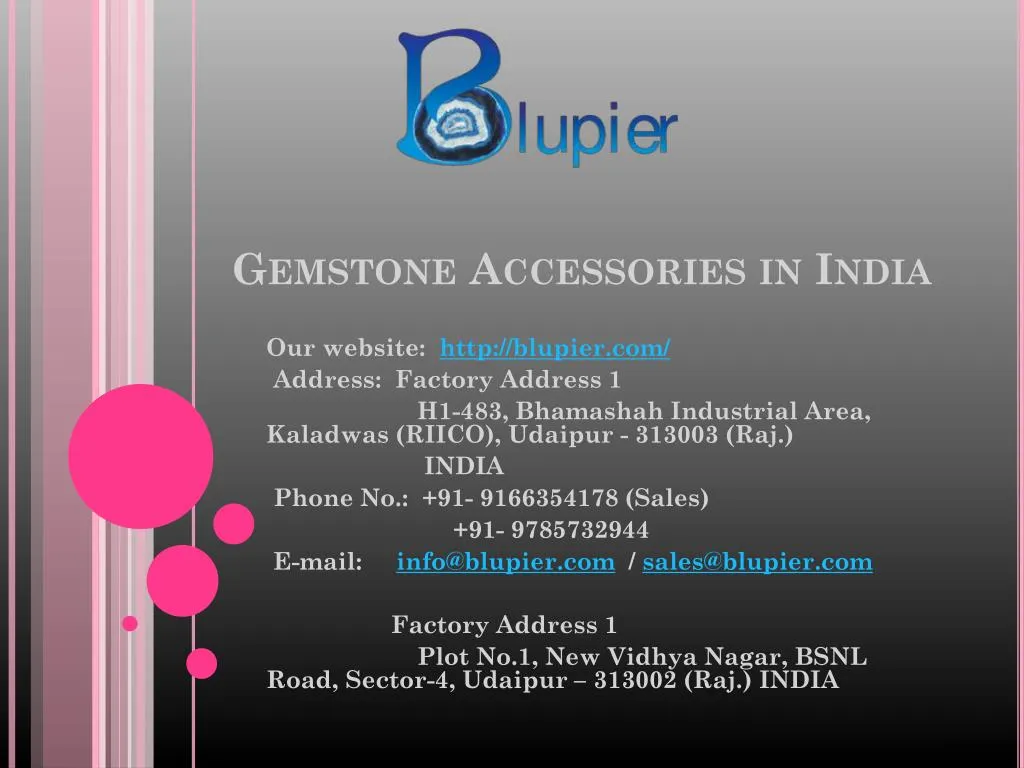 gemstone accessories in india