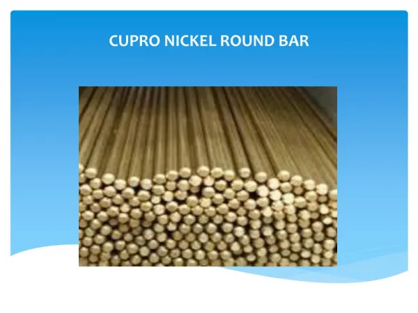 cupro nickel round bar manufacturer