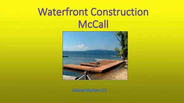 Waterfront Construction McCall