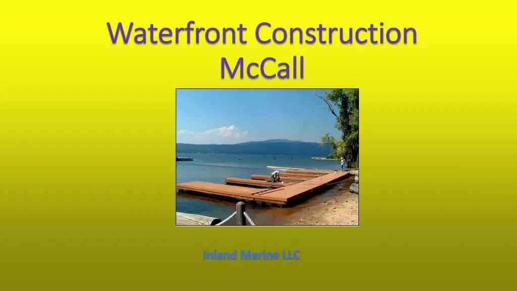 waterfront construction mccall