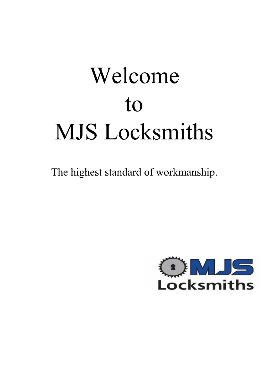 welcome to mjs locksmiths