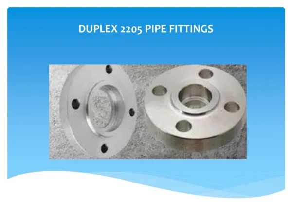 Duplex 2205 Pipe Fittings