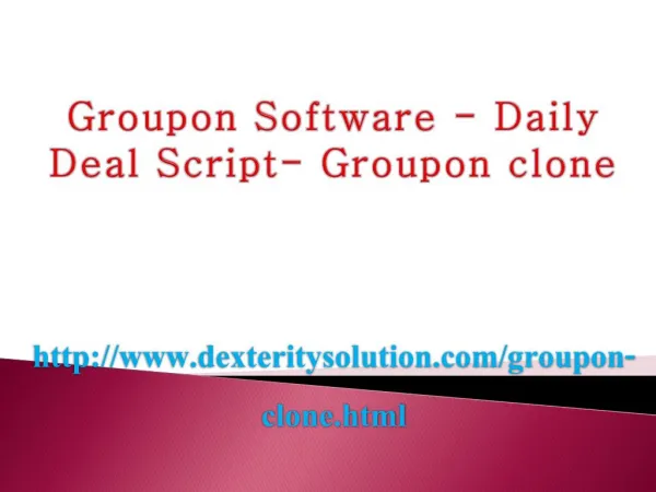 Groupon Clone - Daily Deal Script - Groupon Software