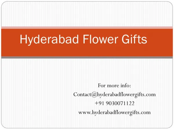 Hyderabad Flower Gifts