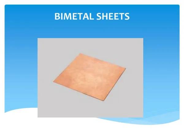 Bimetal sheet stockist & Manufacturer
