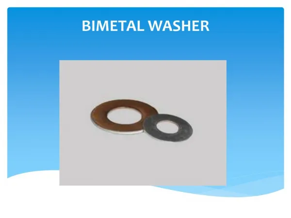 bimetal washer exporter