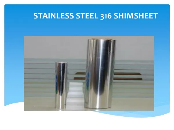 stainless steel 316 shims manufacturer
