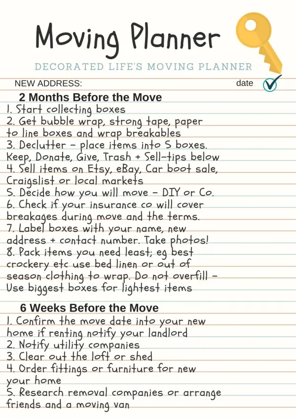 Free Moving Planner by Decorated Life