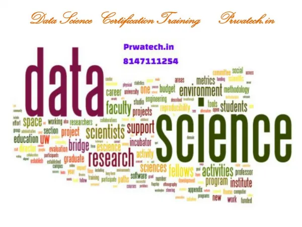 data science certification training prwatech in