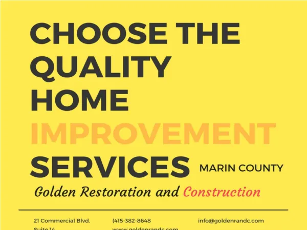 Home improvement services Marin County CA