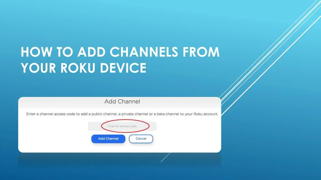 how to add channels from your roku device