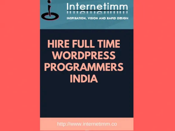 Hire Full Time Wordpress Programmers India