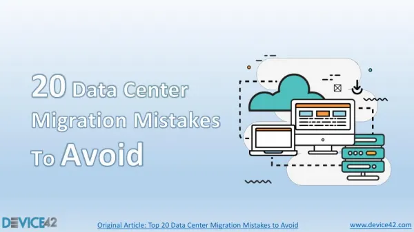 20 Data Center Migration Mistakes