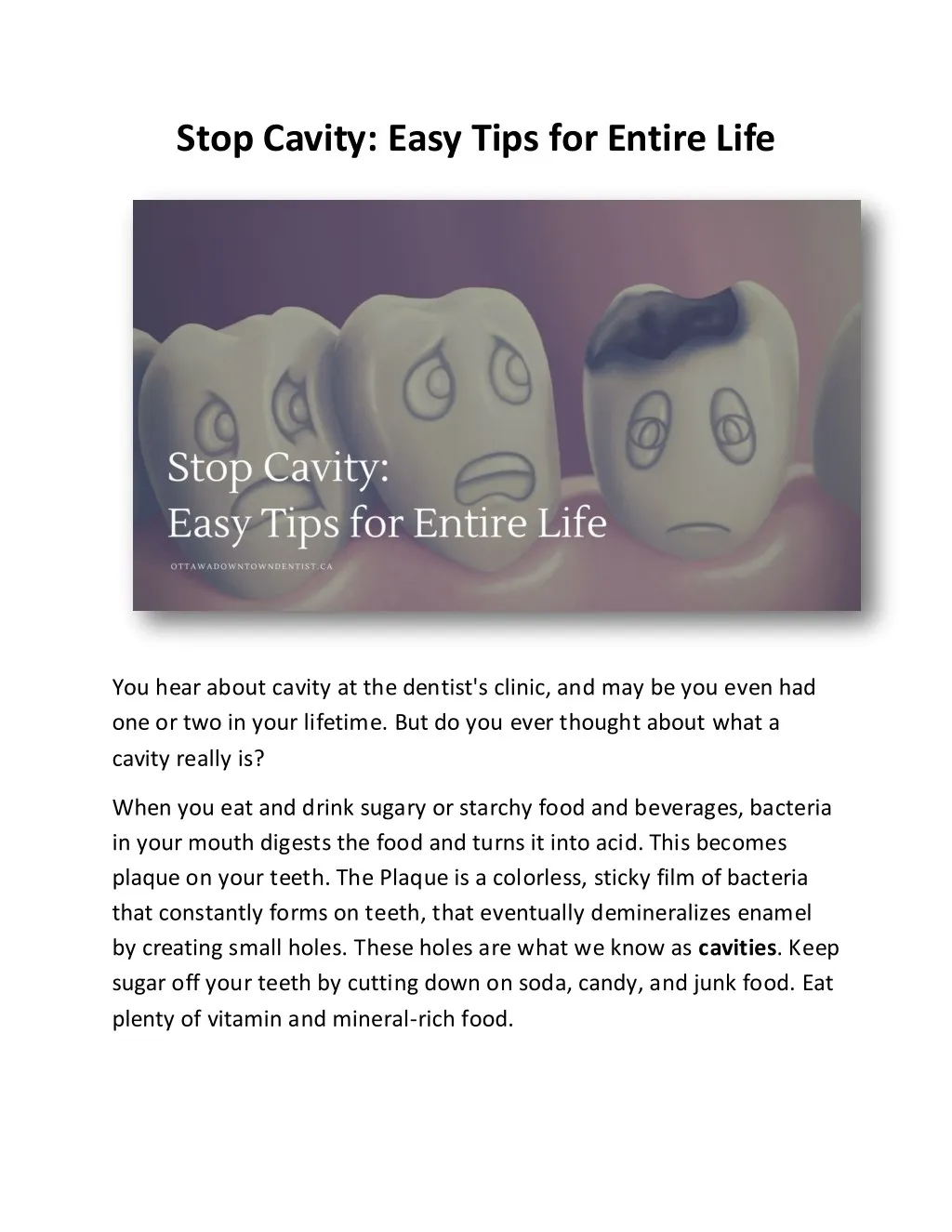stop cavity easy tips for entire life