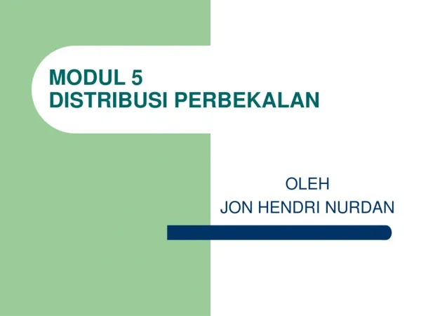 Distribusi perbekalan