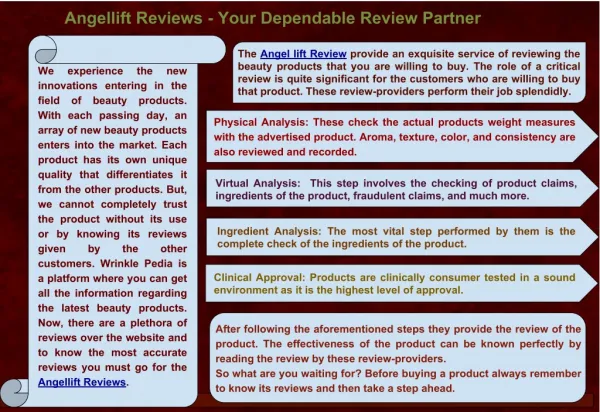 Angellift Reviews - Your Dependable Review Partner