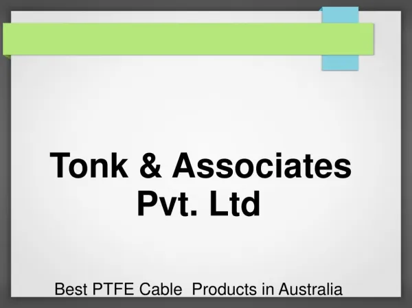 PTFE Cable Products in Australia