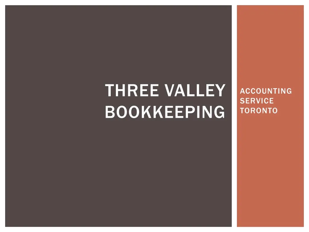 three valley bookkeeping