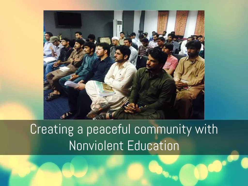 creating a peaceful community with nonviolent education