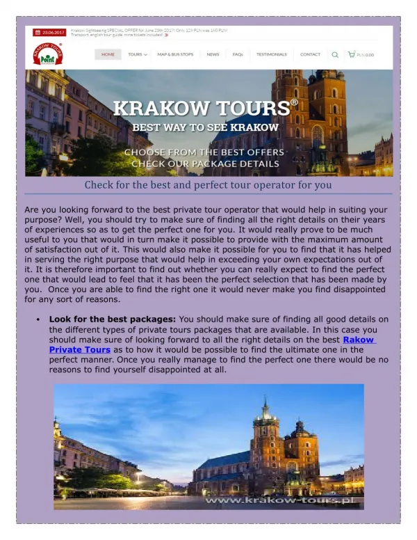 Book online Poland Holiday Group travel tour packages in POLAND
